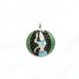 Enameled Pendant in Sterling Silver