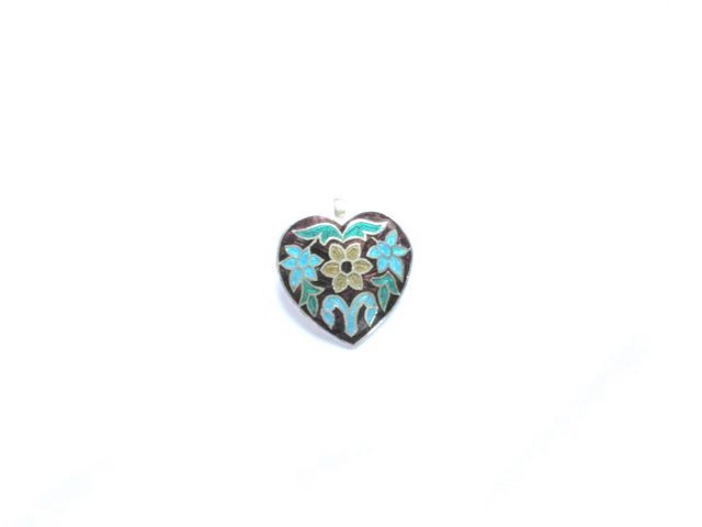 Enameled Pendant in Sterling Silver