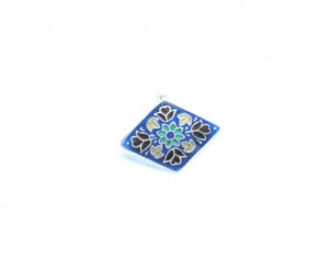 Enameled Pendant in Sterling Silver