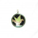 Enameled Pendant in Sterling Silver