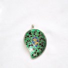 Enameled Pendant in Sterling Silver
