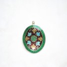 Enameled Pendant in Sterling Silver