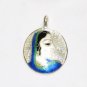 Enameled Pendant in Sterling Silver