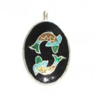 Enameled Pendant in Sterling Silver