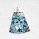 Enameled Pendant in Sterling Silver