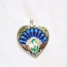 Enameled Pendant in Sterling Silver