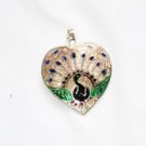 Enameled Pendant in Sterling Silver