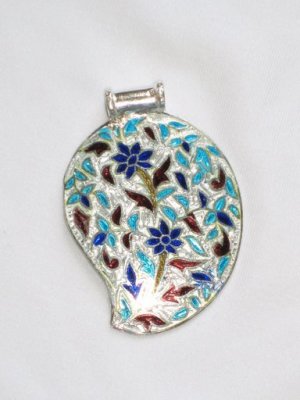Enameled Pendant in Sterling Silver