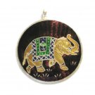 Enameled Pendant in Sterling Silver