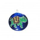 Enameled Pendant in Sterling Silver