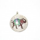 Enameled Pendant in Sterling Silver
