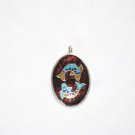 Enameled Pendant in Sterling Silver
