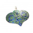 Enameled Pendant in Sterling Silver