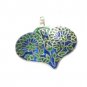 Enameled Pendant in Sterling Silver