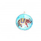 Enameled Pendant in Sterling Silver