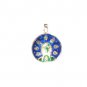 Enameled Pendant in Sterling Silver