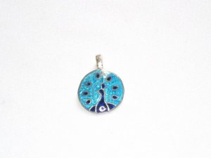 Enameled Pendant in Sterling Silver