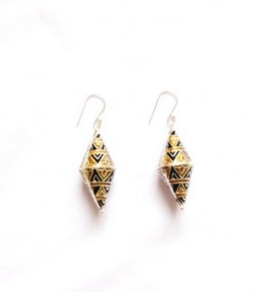 MN190 Enameled Earrings in Sterling Silver