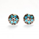 MN191 Enameled Earrings in Sterling Silver