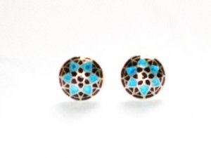 MN191 Enameled Earrings in Sterling Silver
