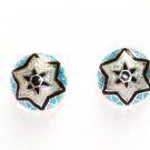 MN193 Enameled Earrings in Sterling Silver