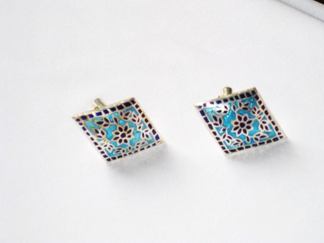 Enameled Pendant in Sterling Silver