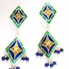 MN198 Enameled Earrings in Sterling Silver