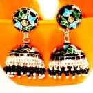 MN199     Enameled Earrings in Sterling Silver