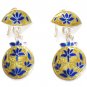 MN201       Enameled Earrings in Sterling Silver