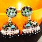 MN202   Enameled Earrings in Sterling Silver