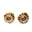 MN204       Enameled Earrings in Sterling Silver
