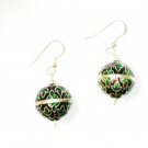 MN207       Enameled Earrings in Sterling Silver