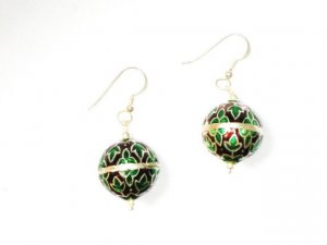 MN207       Enameled Earrings in Sterling Silver