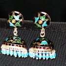 MN216      Enameled Meenakari Umbrella Chandeliers in Sterling Silver