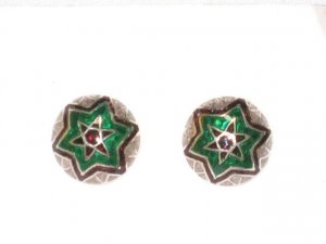 MN220       Enameled Earrings in Sterling Silver