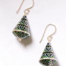 MN224       Enameled Earrings  in Sterling Silver