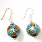 MN234       Enameled Earrings  in Sterling Silver