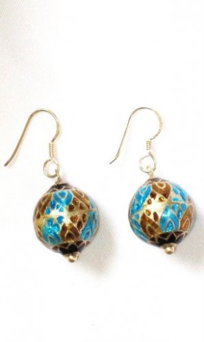 MN234       Enameled Earrings  in Sterling Silver