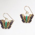 MN235       Enameled Earrings  in Sterling Silver