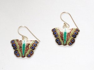 MN235       Enameled Earrings  in Sterling Silver