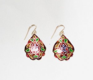 MN236       Enameled Earrings  in Sterling Silver
