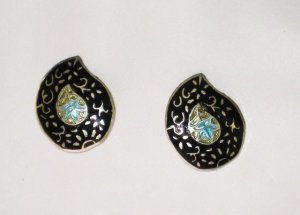 MN237       Enameled Cufflinks in Sterling Silver