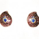 MN238       Enameled Cufflinks in Sterling Silver