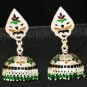 MN240    Enameled Meenakari Umbrella Chandeliers in Sterling Silver