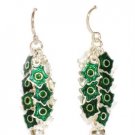 MN247       Enameled Earrings  in Sterling Silver
