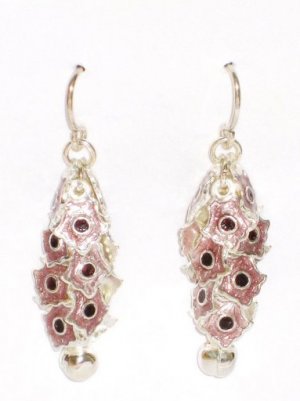 MN248       Enameled Earrings in Sterling Silver