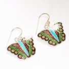 MN252       Enameled Earrings  in Sterling Silver