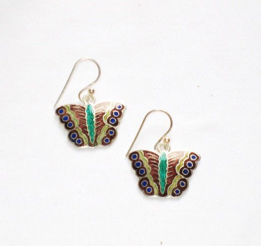 MN254 Enameled Earrings in Sterling Silver