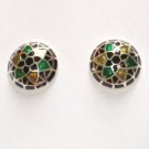MN255       Enameled Earrings in Sterling Silver