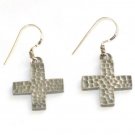 AQ124    Cross Earrrings in Sterling Silver